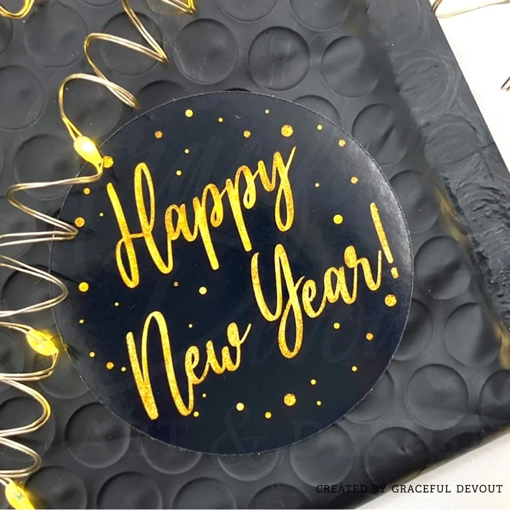 Happy New Year! - 2" (inches) (48ct.) Stickers - Picture 3 of 3